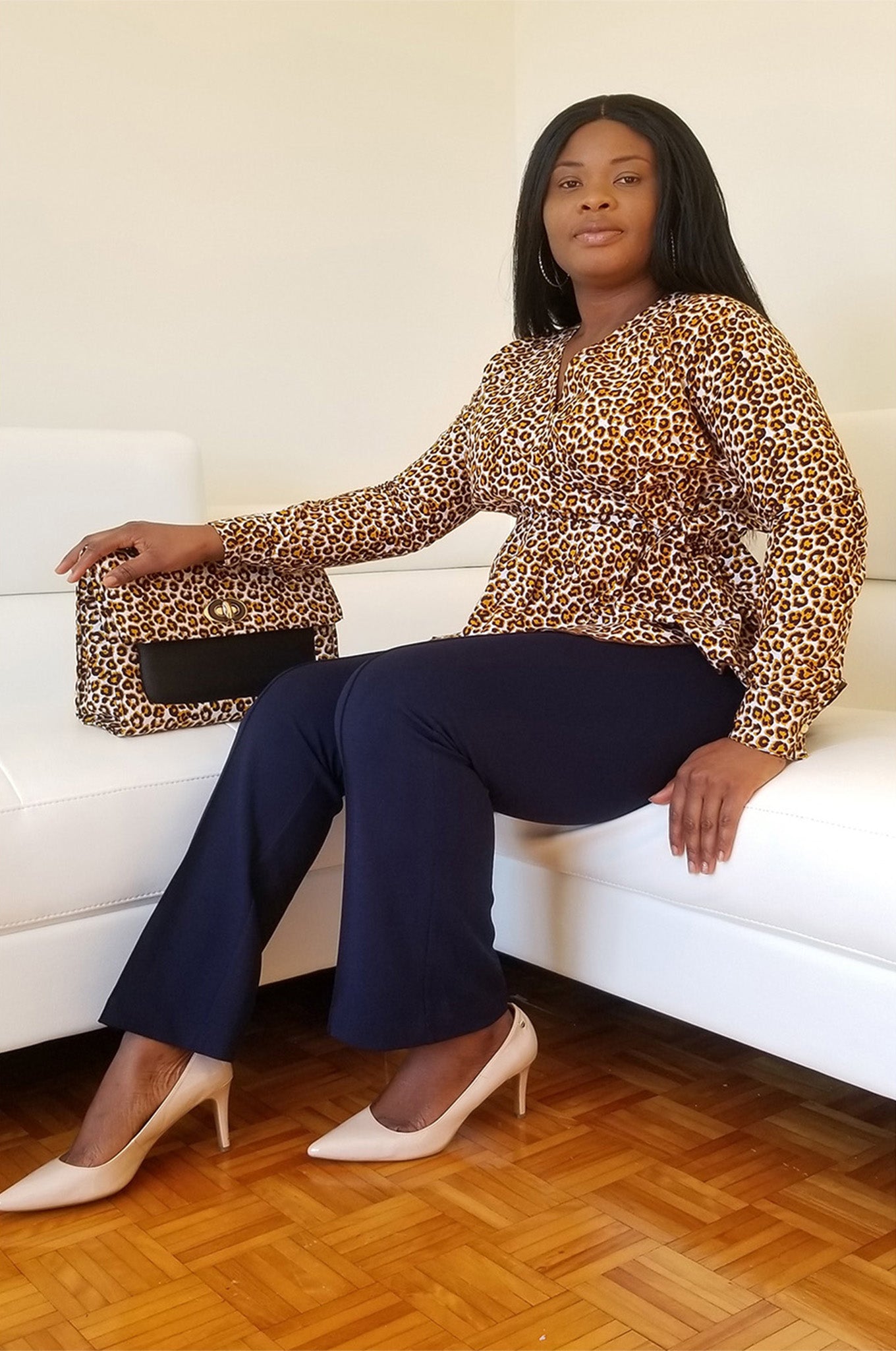 Top Cache-coeur motif animalier