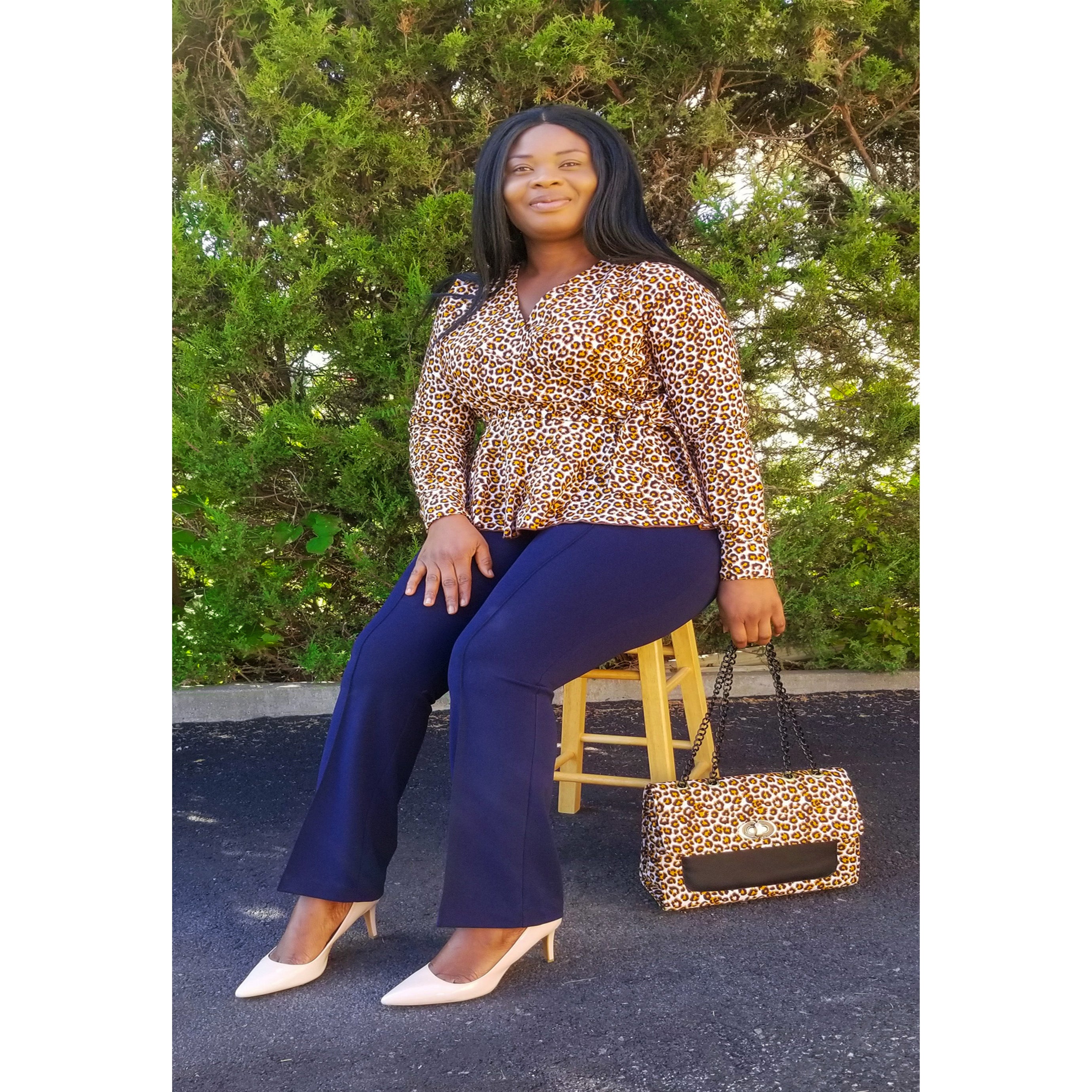 Top Cache-coeur motif animalier