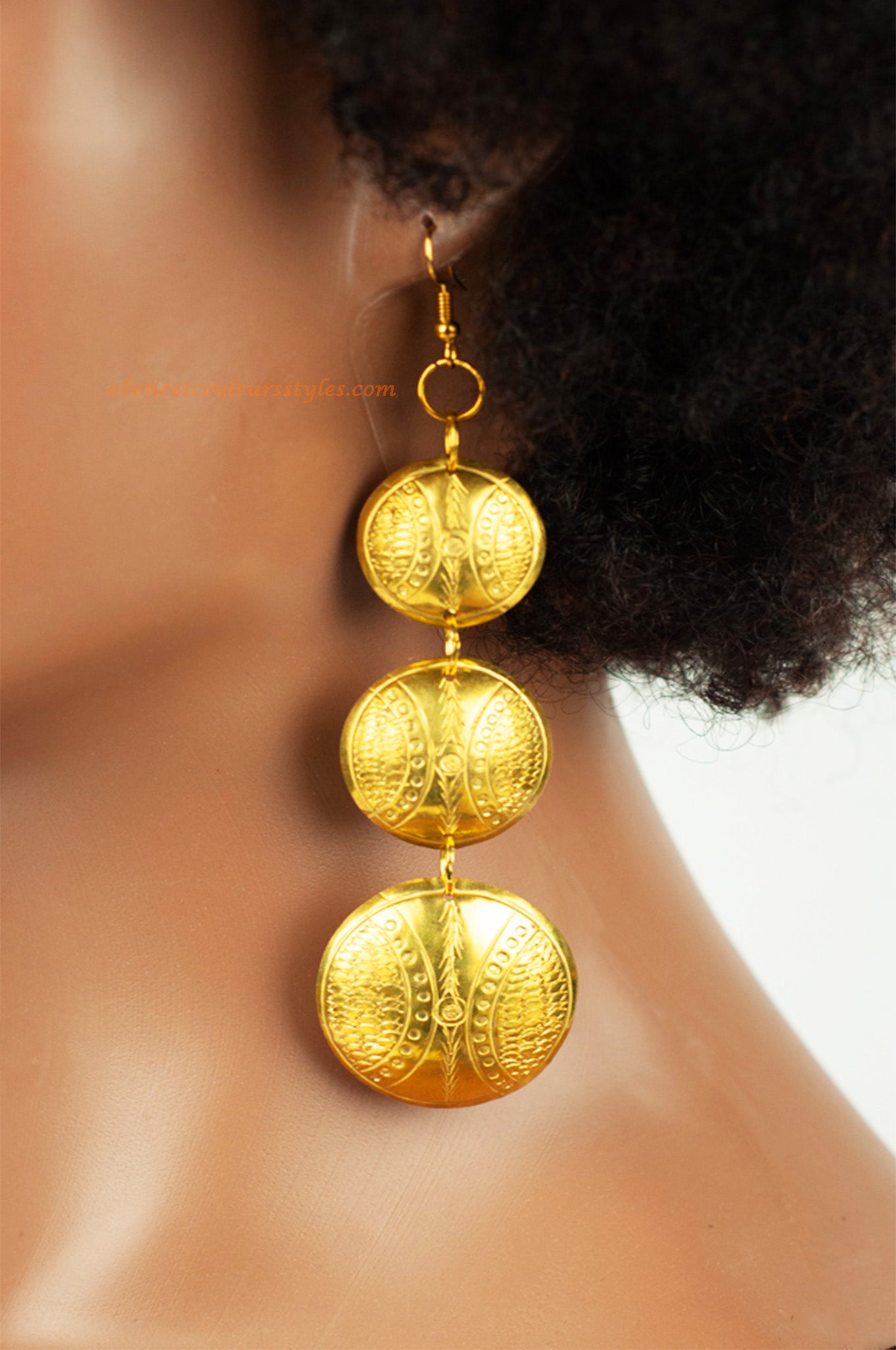 Ébène et Couleurs Styles-boucles d'oreilles