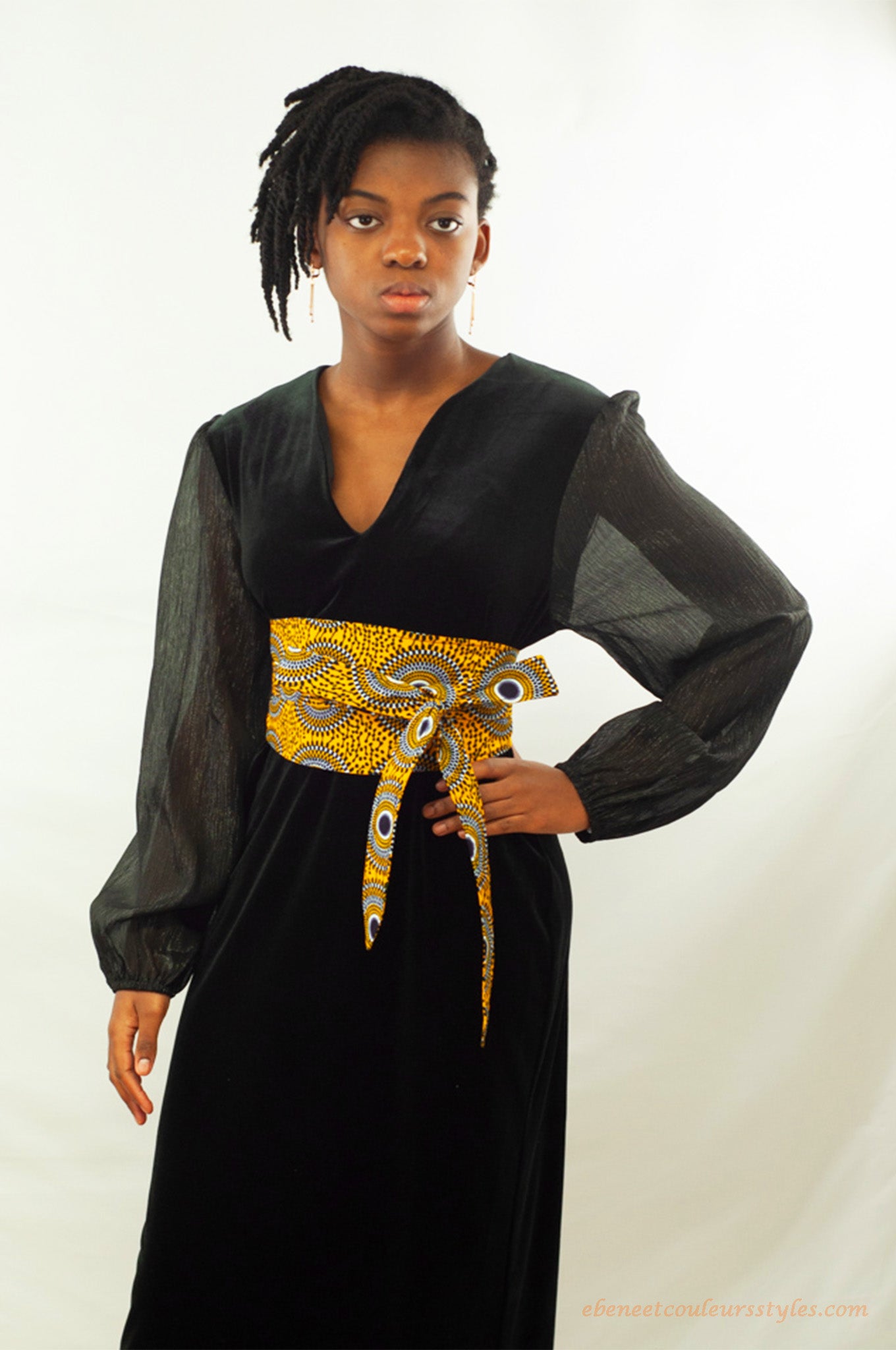 Ébène et couleurs styles-ceinture obi wax