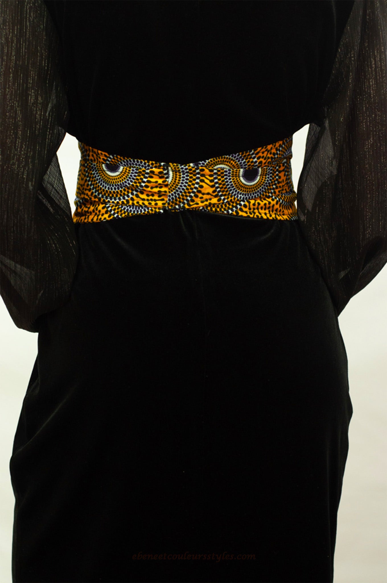 Ébène et couleurs styles-ceinture obi wax