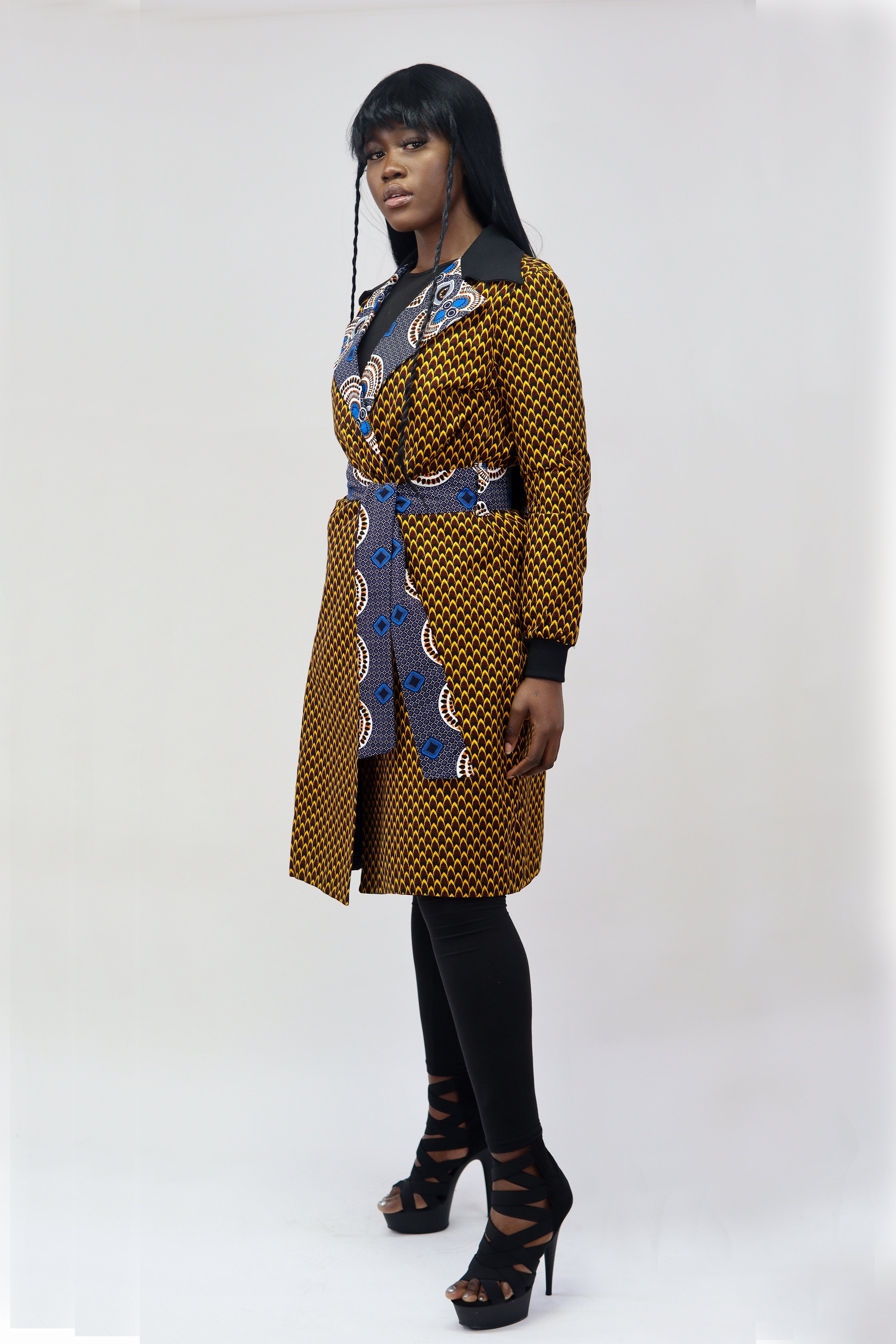 Ébène et couleurs styles-veste/trench coat