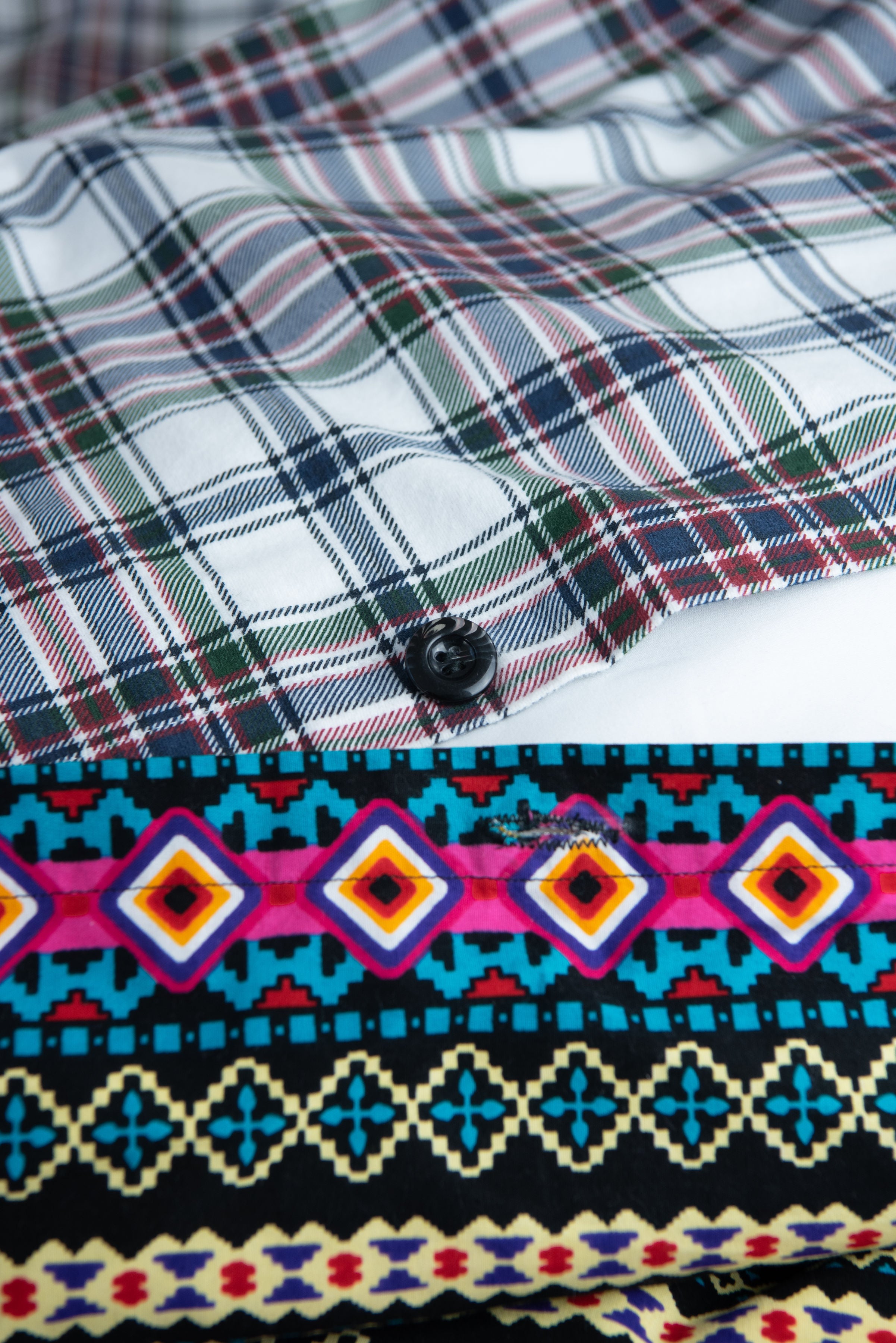 Ébène et Couleurs Styles-Housse de couette double face Aztèque