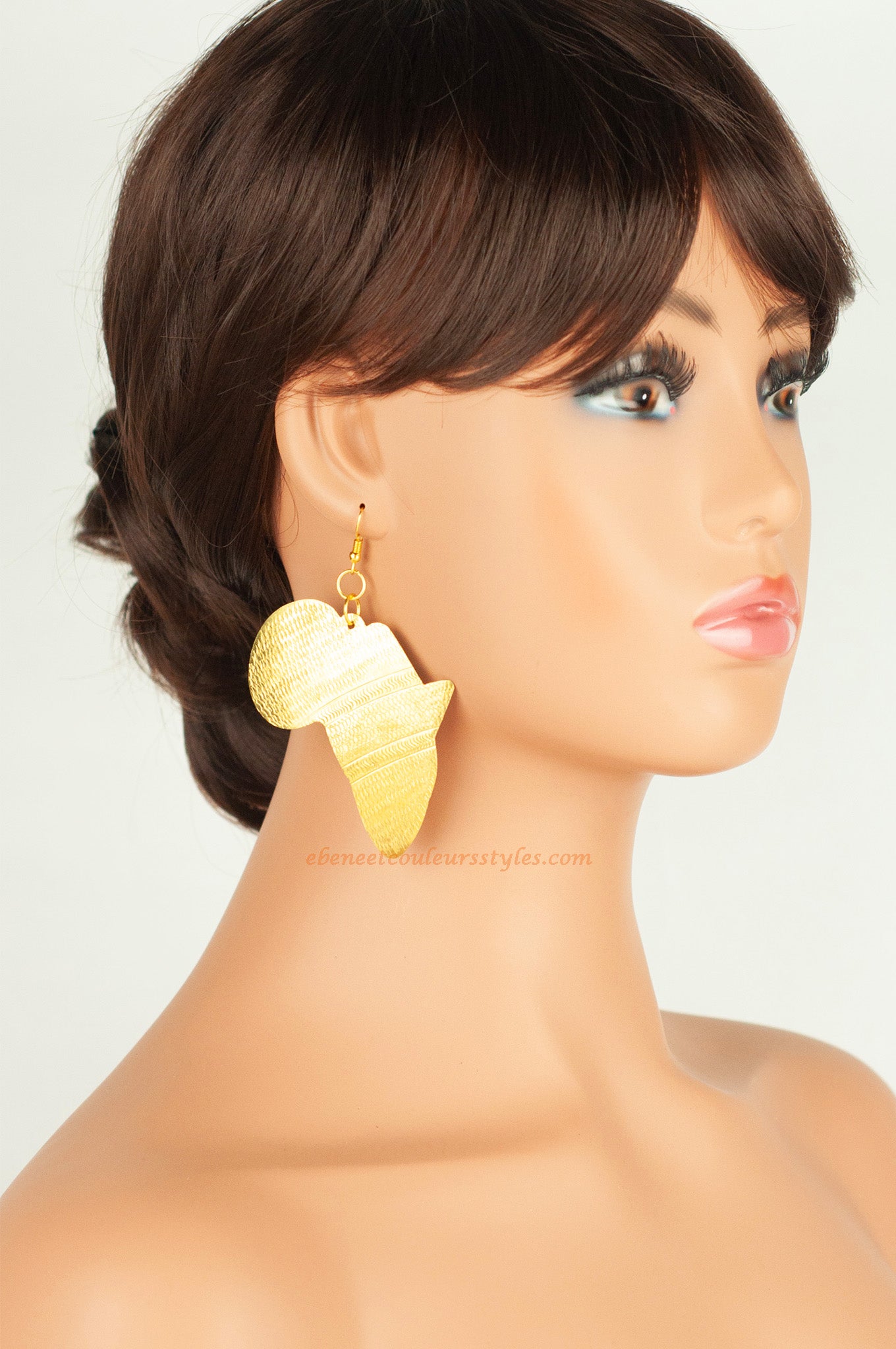 Boucles d'oreilles carte d'afrique