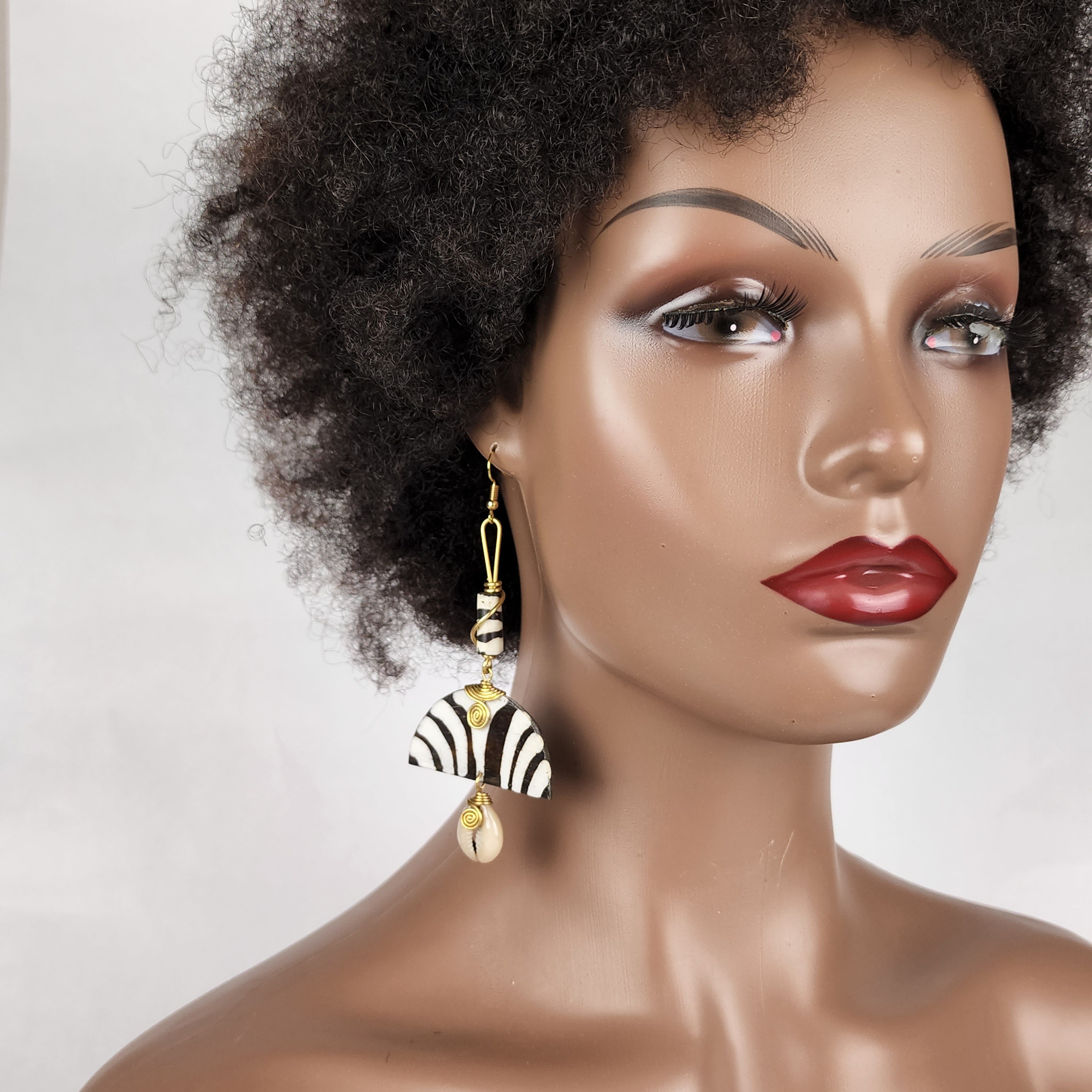 Boucles d'oreilles Zébra 004