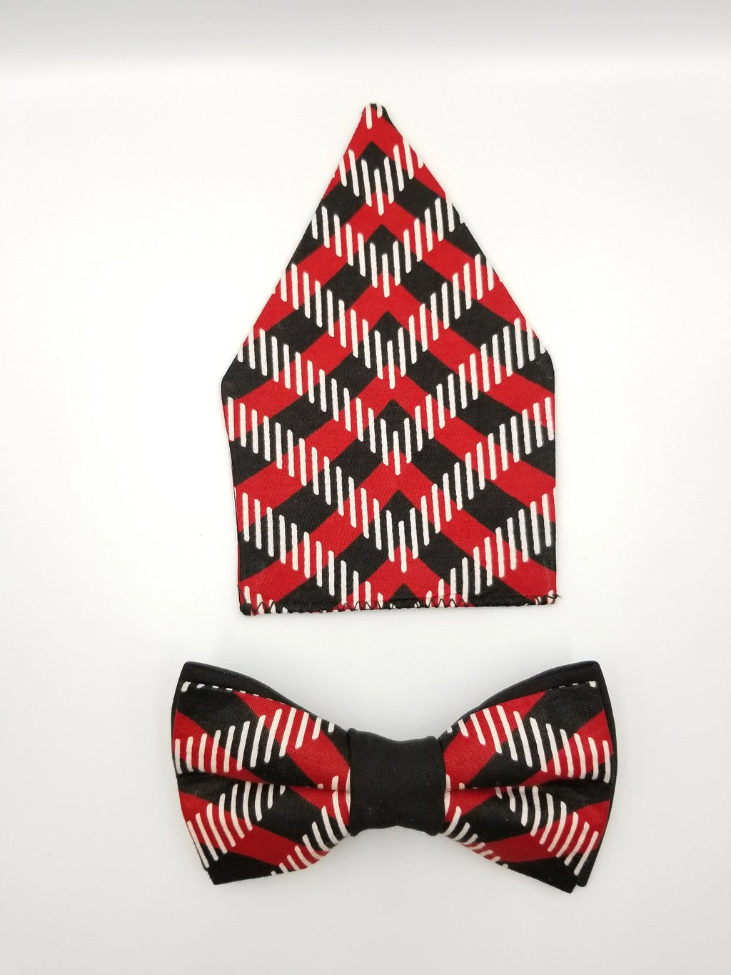 Noeud papillon et pochette wax africain / African wax bow tie and pocket handkerchief