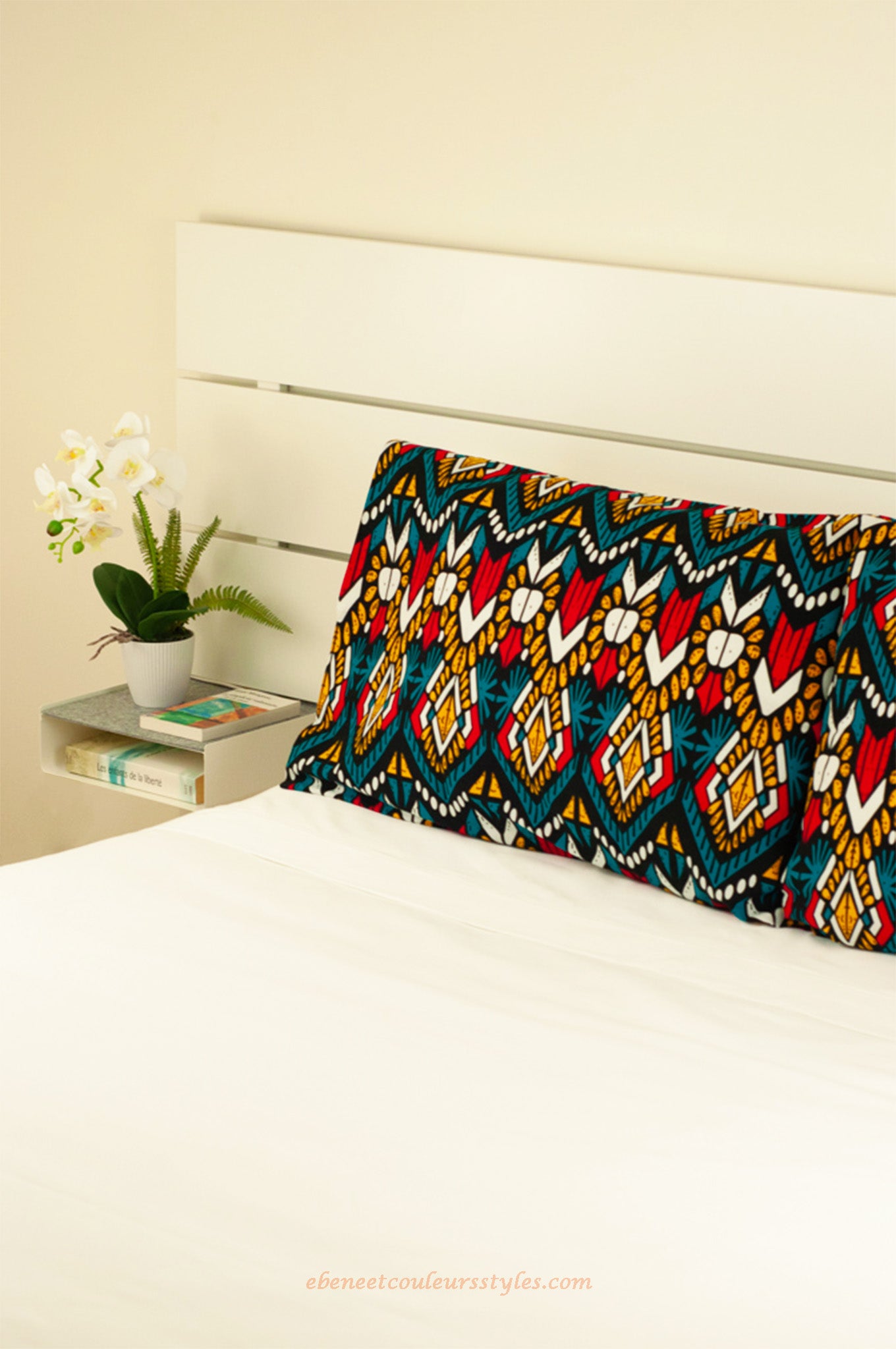 Ébène et Couleurs styles- taie d'oreiller