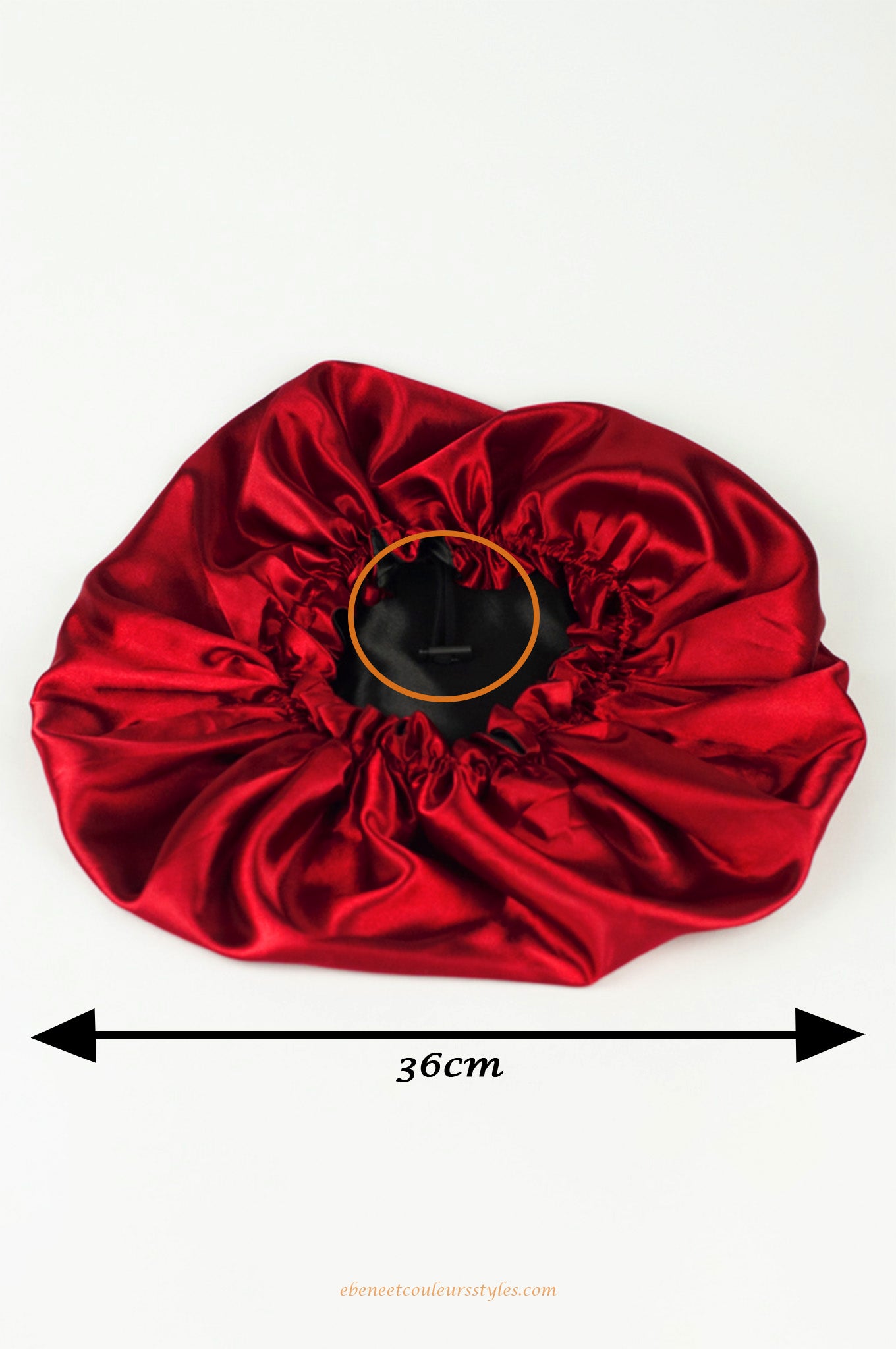Ébène et couleurs styles-bonnet satin réversible à cordon réglable