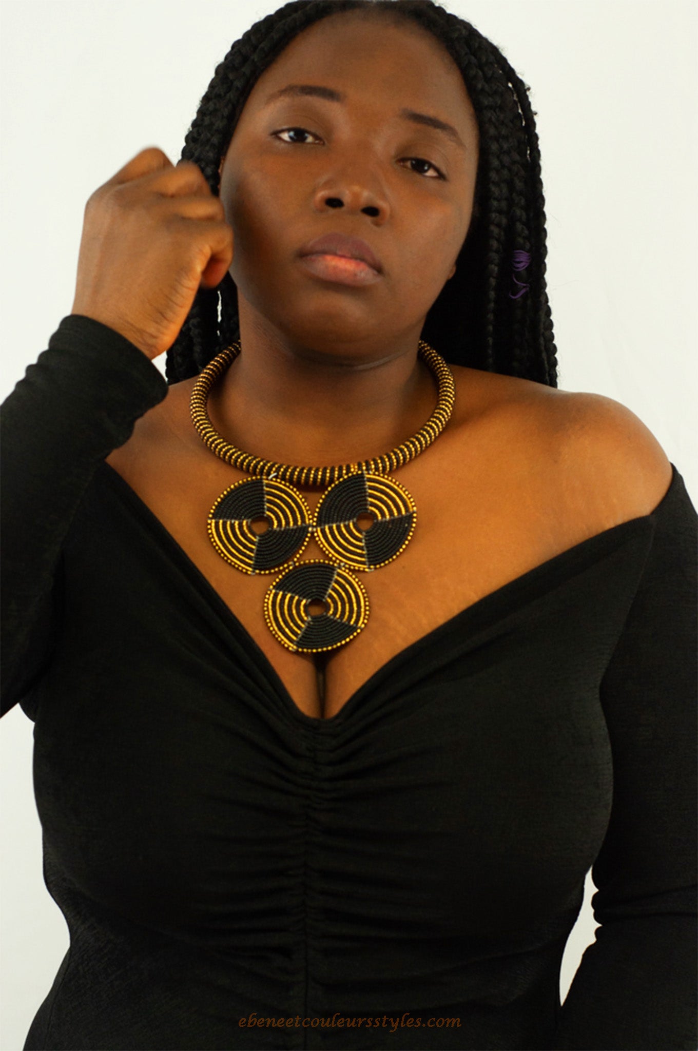 Collier Maasaï 3 rondelles Mila