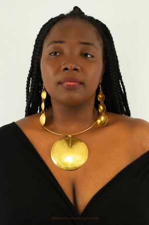 Ébèene et couleurs styles- collier tribal africain