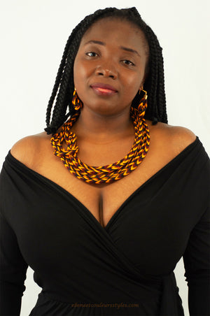 Ébène et Couleurs Styles-collier wax-ankara necklace