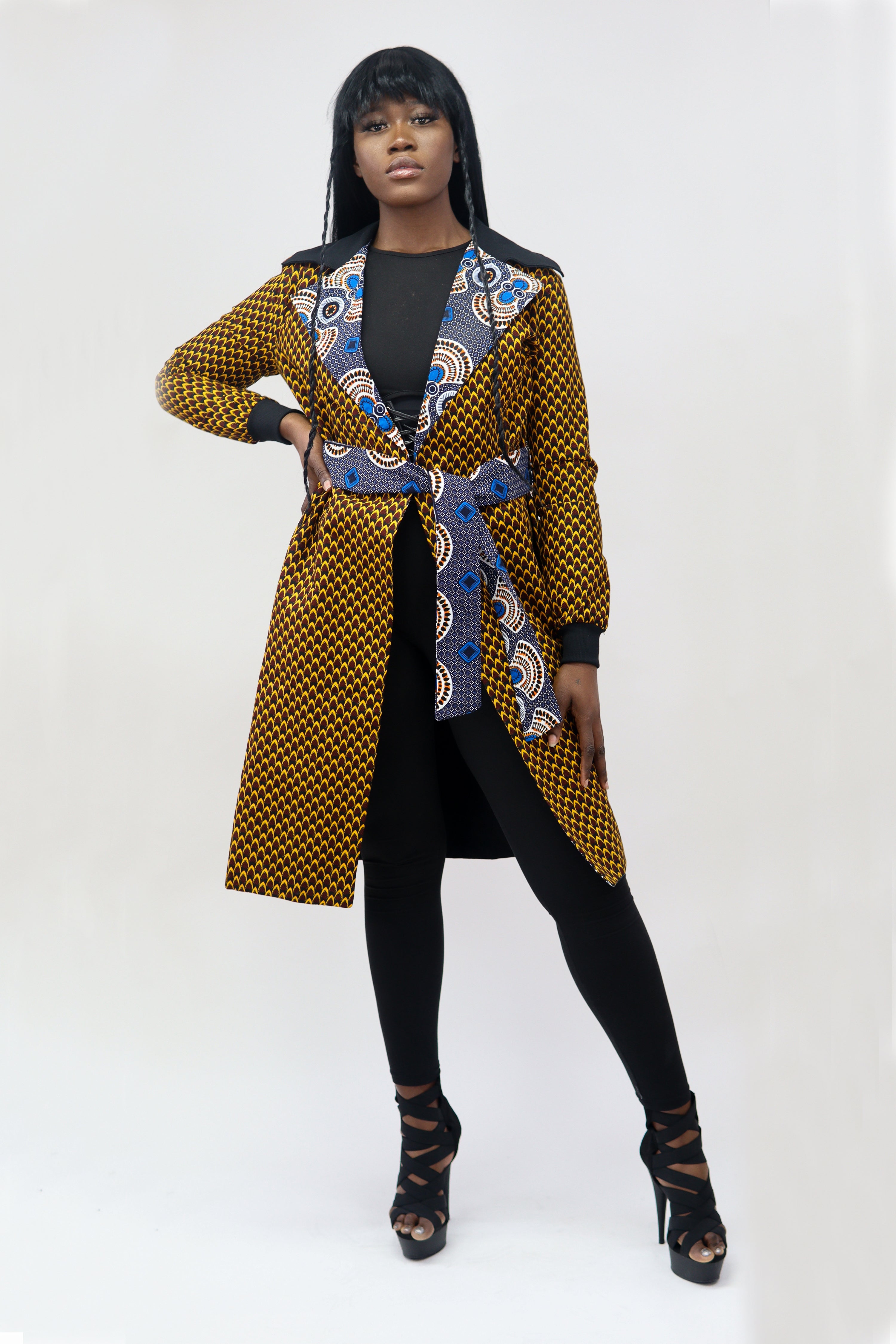 Ébène et couleurs styles-veste/trench coat 