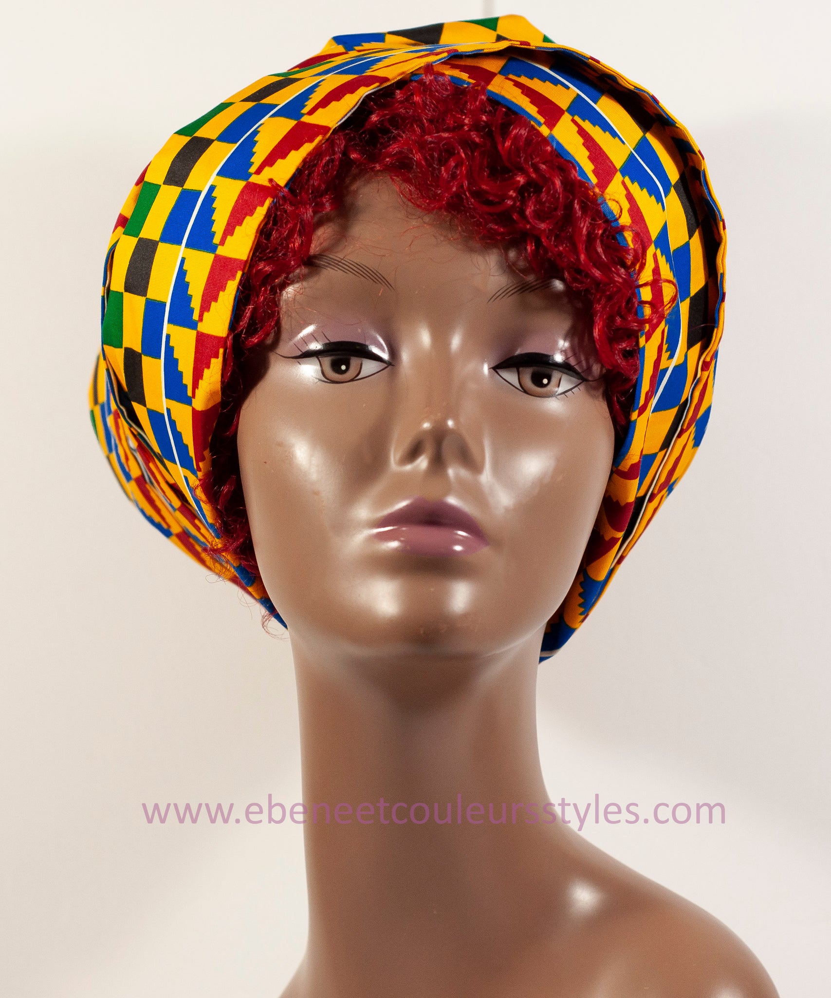 Foulard-bonnet wax/satin Amla